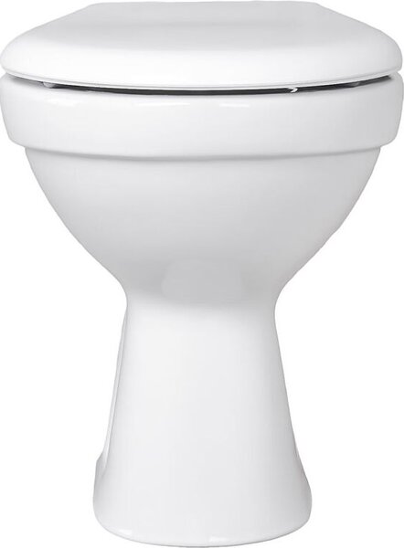 Belvit sprchový klozet s funkcí bidetu - stojící klozet s taharetem, vodorovný nástěnný vývod, hygienická sprcha, jemné zavírání poklopu, keramika v bílé barvě