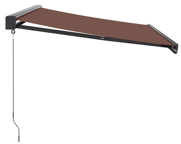 Ručně zatahovací markýza hnědá 350 x 250 cm 3215724