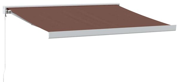 Ručně zatahovací markýza hnědá 350 x 250 cm 3215719