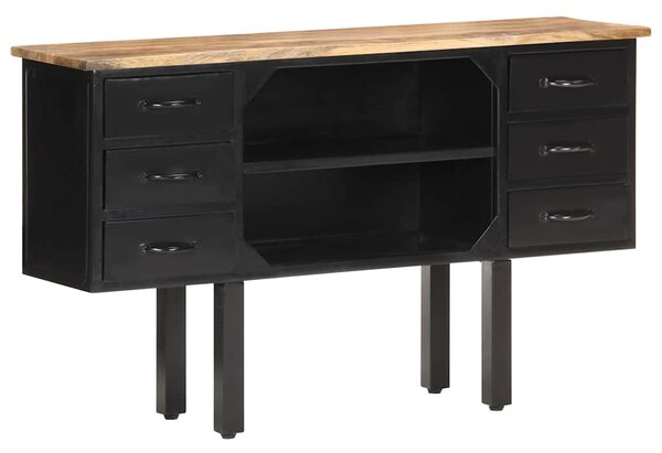 Příborník 110 x 30 x 65 cm masivní hrubý mangovník a ocel 321571