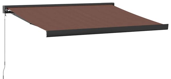 Ručně zatahovací markýza hnědá 350 x 250 cm 3215724