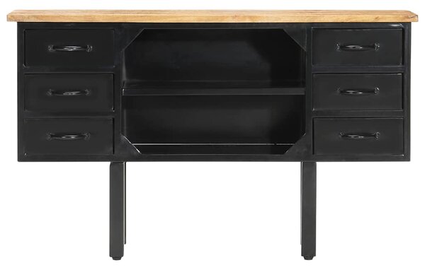 Příborník 110 x 30 x 65 cm masivní hrubý mangovník a ocel 321571