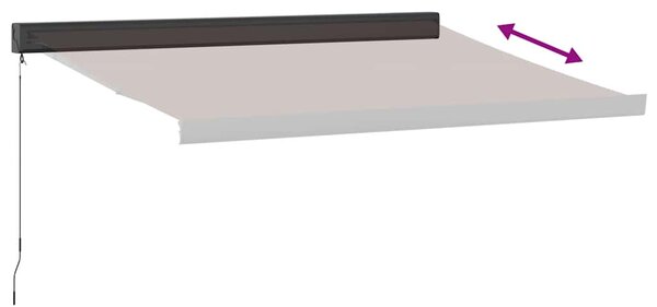 Ručně zatahovací markýza hnědá 350 x 250 cm 3215724
