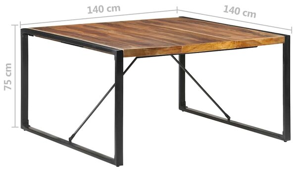 Jídelní stůl 140 x 140 x 75 cm masivní dřevo 321574