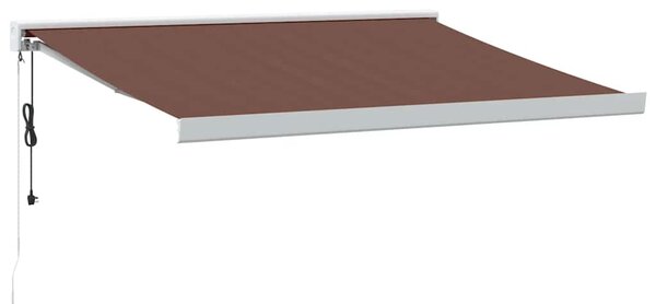 Automatická zatahovací markýza hnědá 350 x 250 cm 3215729