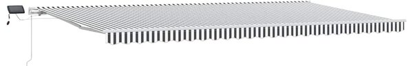 Ručně zatahovací markýza s LED antracitová a bílá 600 x 300 cm 3215790