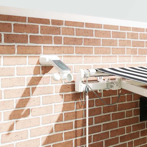 Automatická zatahovací markýza s LED antracit a bílá 450x300 cm 3215787