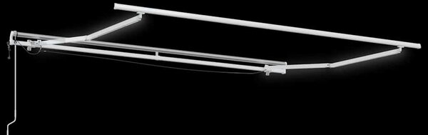 Automatická zatahovací markýza s LED antracit a bílá 300x250 cm 3215781