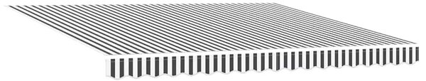 Ručně zatahovací markýza antracitová a bílá 400 x 300 cm 3216035