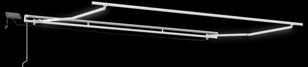 Ručně zatahovací markýza s LED antracitová a bílá 400 x 300 cm 3215784