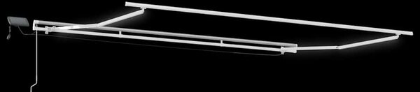 Ručně zatahovací markýza s LED antracitová a bílá 450 x 300 cm 3215786