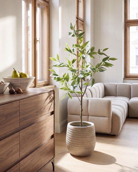 Umělá rostlina EUCALYPTUS TREE 128 cm Zelená