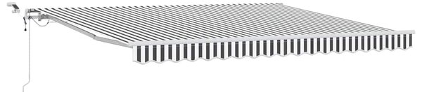 Automatická zatahovací markýza s LED antracit a bílá 400x300 cm 3215785