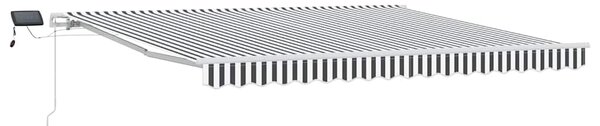 Ručně zatahovací markýza s LED antracitová a bílá 400 x 300 cm 3215784