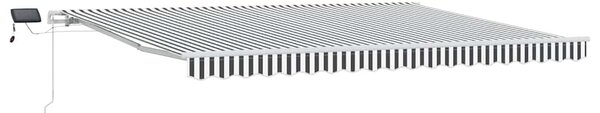 Ručně zatahovací markýza s LED antracitová a bílá 450 x 300 cm 3215786