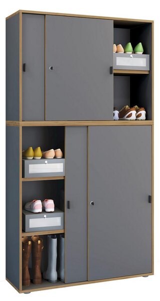 Botník SALIA Antracit/dub medový š: 100 cm