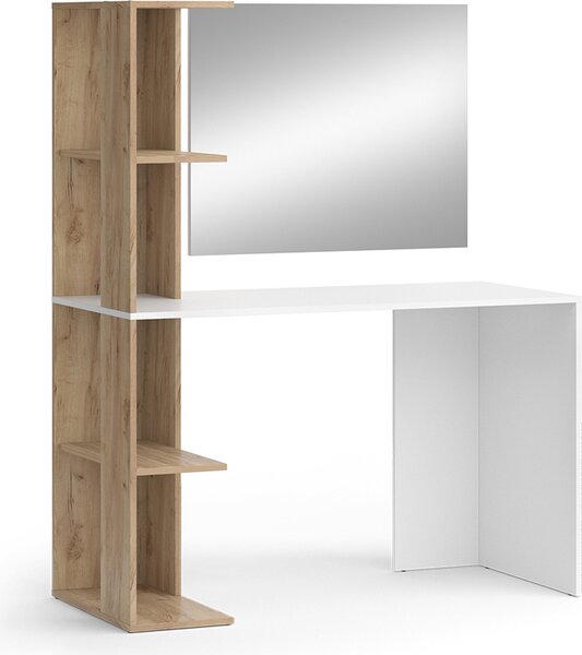 Toaletní stolek Vicco Tower Bílá/Sonoma 122.2 cm se zrcadlem, Model 49445