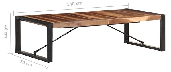 Konferenční stolek 140 x 70 x 40 cm masivní dřevo 321586