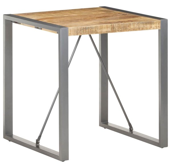 Jídelní stůl 70 x 70 x 75 cm masivní hrubé mangovníkové dřevo 321599