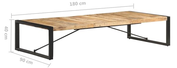 Konferenční stolek 180 x 90 x 40 cm hrubé mangovníkové dřevo 321588