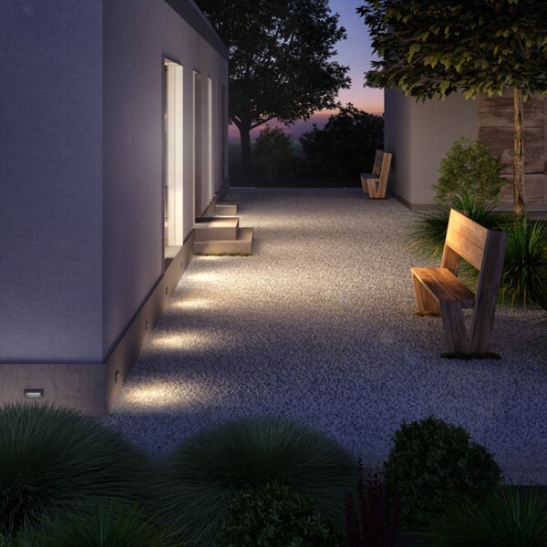 Rendl - Design Venkovní zápustné LED svítidlo Gordiq, 3000K, IP65 Barva: Bílá