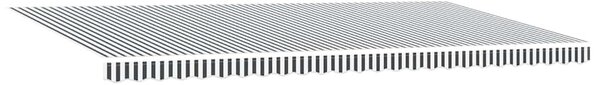 Ručně zatahovací markýza antracitová a bílá 600 x 300 cm 3216032