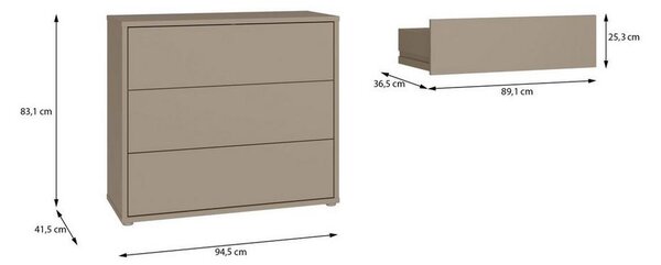 Komoda barva taupe