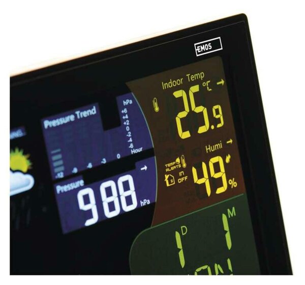 EMOS Bezdrátová meteostanice profi E6016 s anemometrem E6016