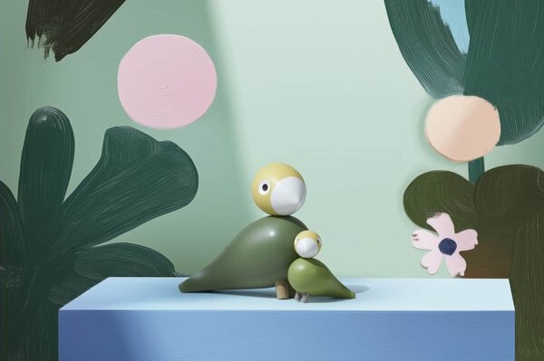 Dřevěný ptáček Liv a Lykke Green