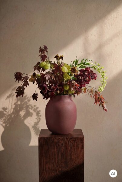 Kähler Design Kameninová váza Omaggio Burgundy - 20 cm KD590
