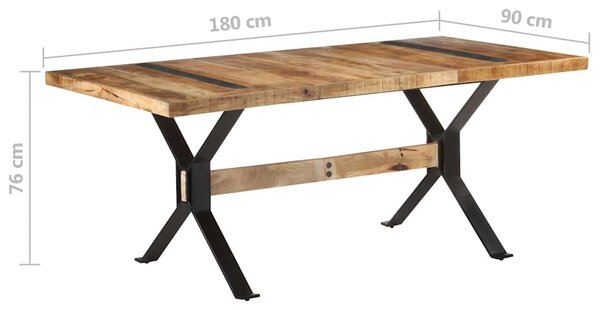 Jídelní stůl 180 x 90 x 76 cm hrubé mangovníkové dřevo 321610