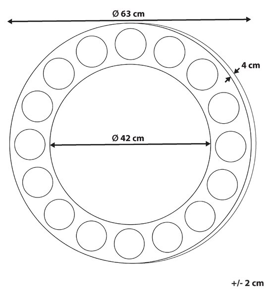 Zrcadlo ANHELO 63 cm 63 cm Sklo Zlatá