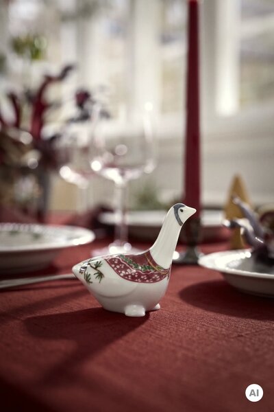 Kähler Design Porcelánová figurka Goose - 8 cm KD584