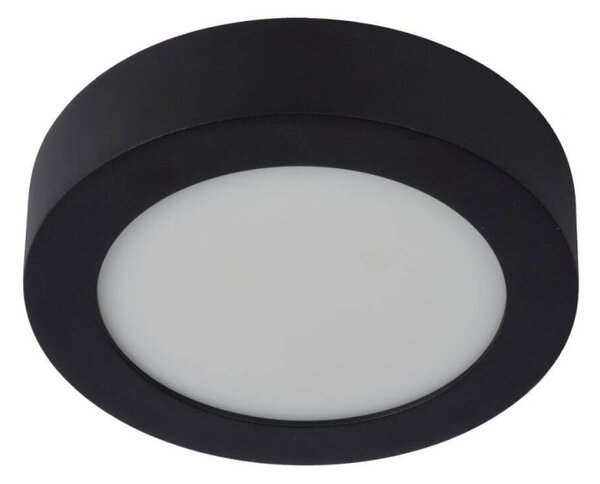 Lucide 28116/18/30 LED přisazené stropní svítidlo Brice 1x11W | 686lm | 3000K | IP44 - stmívatelné, do koupelny, černé