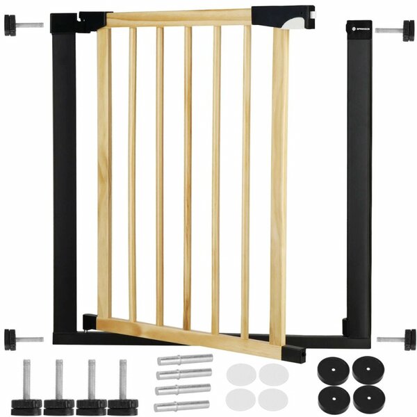 Bezpečnostní zábrana 75-82 cm SPRINGOS BABYLOCK hnědá/černá