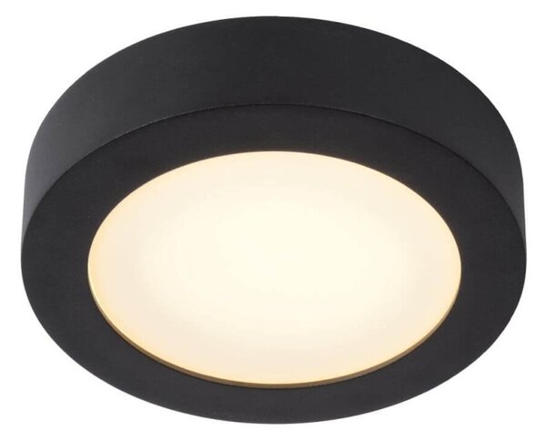 Lucide 28116/18/30 LED přisazené stropní svítidlo Brice 1x11W | 686lm | 3000K | IP44 - stmívatelné, do koupelny, černé