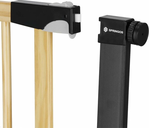 Bezpečnostní zábrana 75-82 cm SPRINGOS BABYLOCK hnědá/černá