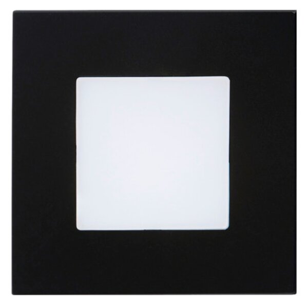 STEP LIGHT schodišťové svítidlo LED 1W 60lm 4000K 8,6cm hranaté IP20, černé
