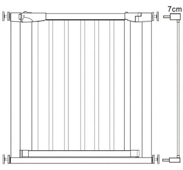 Bezpečnostní zábrana 75-89 cm SPRINGOS BABYLOCK hnědá/černá
