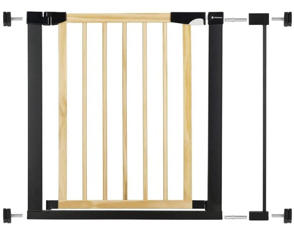 Bezpečnostní zábrana 75-89 cm SPRINGOS BABYLOCK hnědá/černá