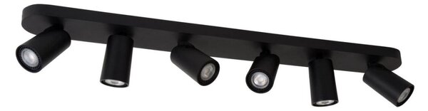 Lucide 23954/31/30 LED stropní bodové svítidlo Xyrus 6x5W | GU10 | 6x320lm | 2200K - stmívatelné, černé