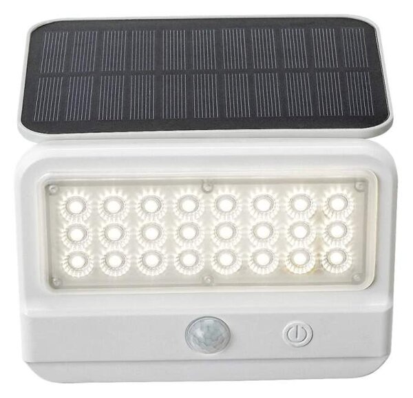 Rabalux 77090 FLAXTON - LED solární nástěnné svítidlo s pohybovým čidlem, 7W, 700lm, 4000K, IP54 (Venkovní solární svítidlo nejen nad vchodové dveře)
