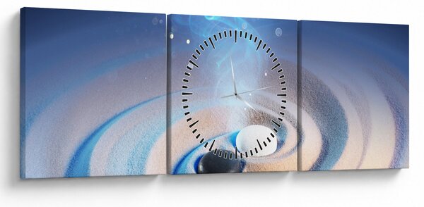 Obraz - Éterický yin-yang (s hodinami) (90x30 cm)
