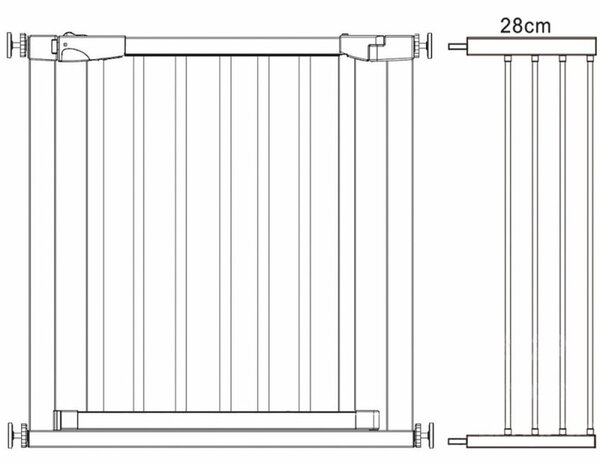 Bezpečnostní zábrana 75-110 cm SPRINGOS BABYLOCK hnědá/černá
