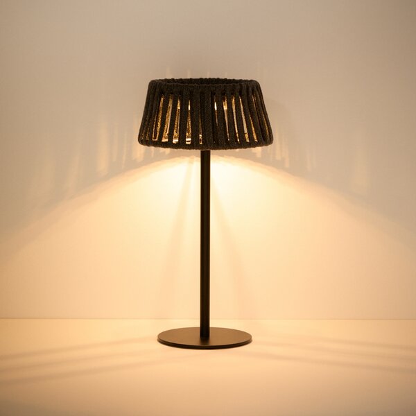 Kave Home Černá zahradní solární LED lampa Aldet