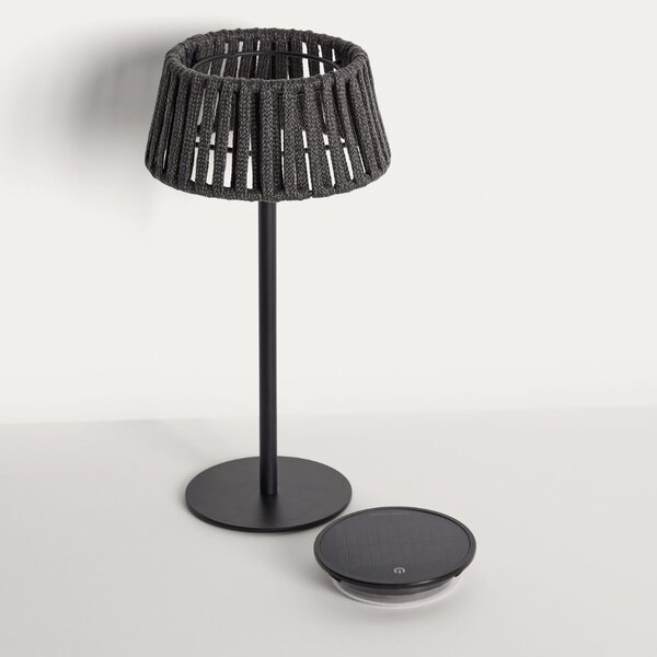 Kave Home Černá zahradní solární LED lampa Aldet