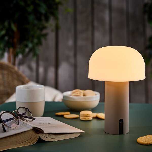 MUSHROOM Venkovní lampa - šedohnědá