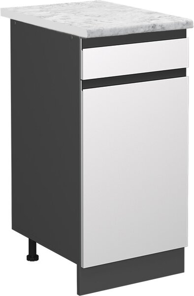 Spodní skříňka kuchyňské linky Vicco R-Line Bílá 40 cm PD Mramor, Model 45788