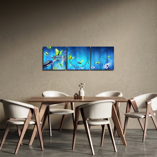 Obraz - Volnost (s hodinami) (90x30 cm)