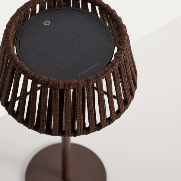 Kave Home Hnědá zahradní solární LED lampa Aldet